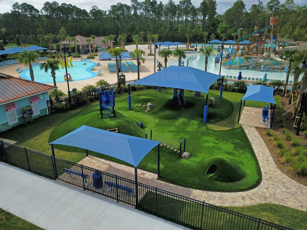 Artificial turf commercial resort playground