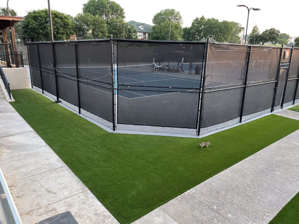 Artificial turf commercial tennis complex