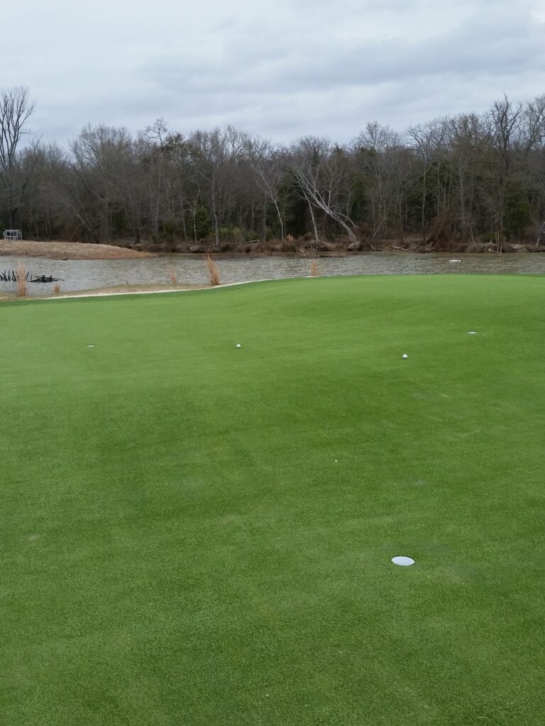 Backyard putting green finished