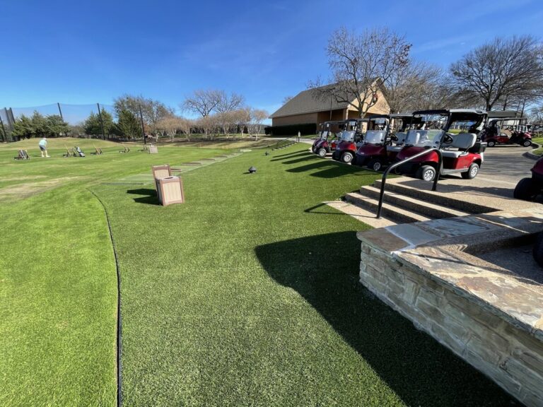 artificial grass at golf course