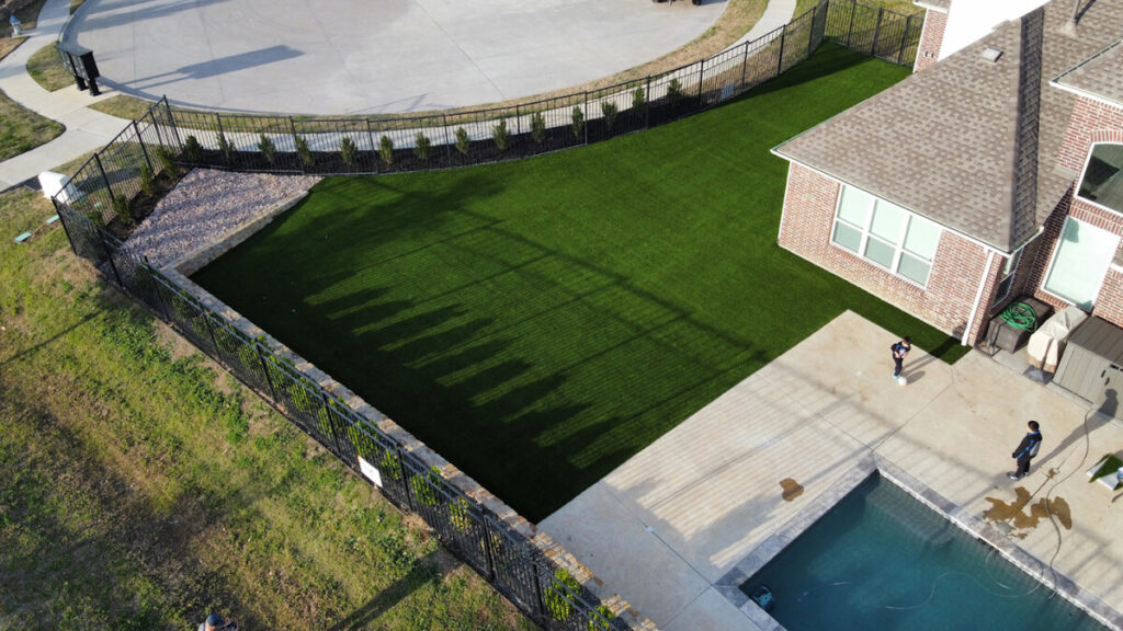 Denver Backyard Turf Pool Drone