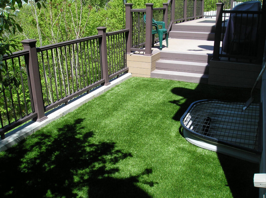 Artificial Grass Off Back Deck Salt Lake City