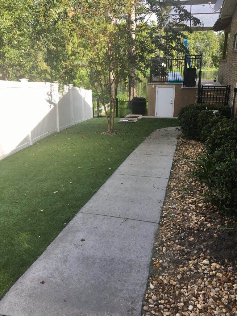 jacksonville small artificial turf backyard